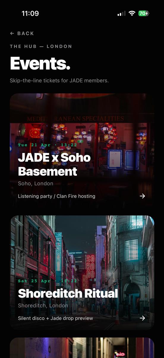 JADE Events — The Hub